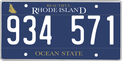 RI license plate 934571