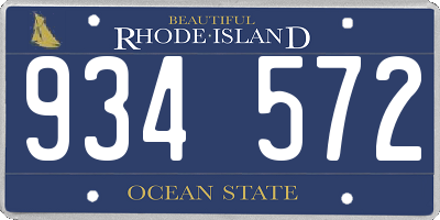 RI license plate 934572