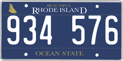 RI license plate 934576