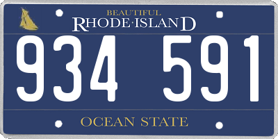 RI license plate 934591