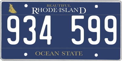 RI license plate 934599
