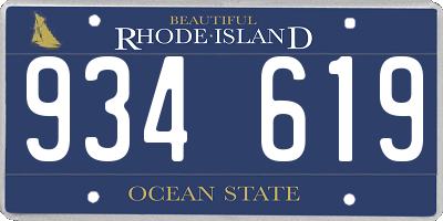 RI license plate 934619