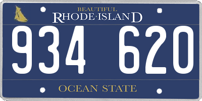 RI license plate 934620