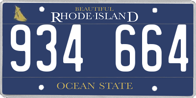 RI license plate 934664