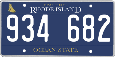RI license plate 934682