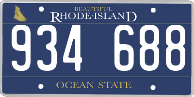 RI license plate 934688
