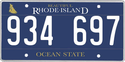 RI license plate 934697