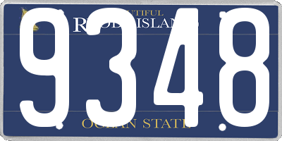 RI license plate 9348