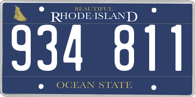 RI license plate 934811