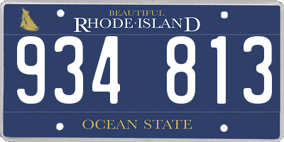 RI license plate 934813