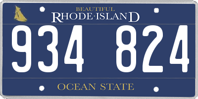 RI license plate 934824