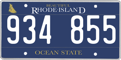 RI license plate 934855