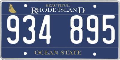 RI license plate 934895