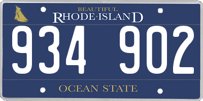 RI license plate 934902