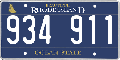 RI license plate 934911