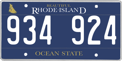 RI license plate 934924