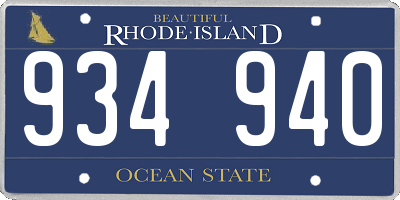 RI license plate 934940