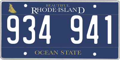 RI license plate 934941