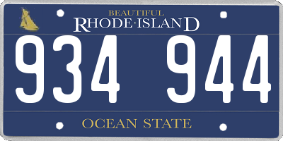 RI license plate 934944