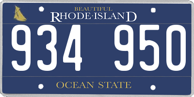 RI license plate 934950