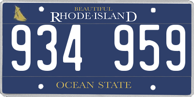 RI license plate 934959