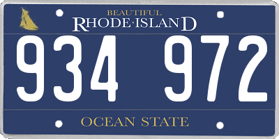 RI license plate 934972