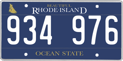 RI license plate 934976