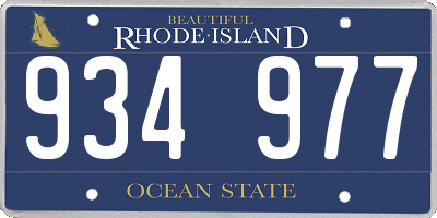 RI license plate 934977