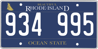 RI license plate 934995