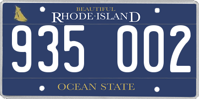 RI license plate 935002