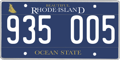 RI license plate 935005