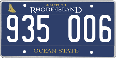 RI license plate 935006