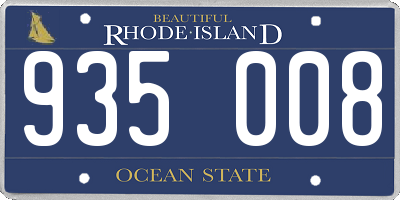 RI license plate 935008