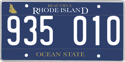 RI license plate 935010