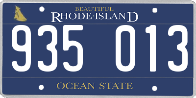 RI license plate 935013