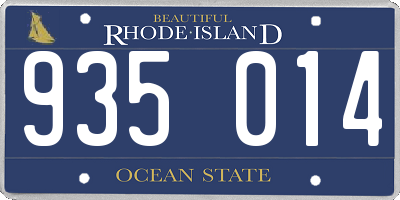 RI license plate 935014