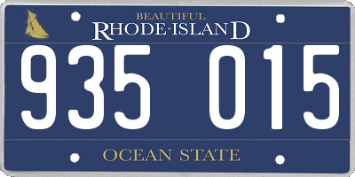 RI license plate 935015