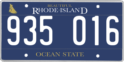 RI license plate 935016
