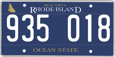 RI license plate 935018