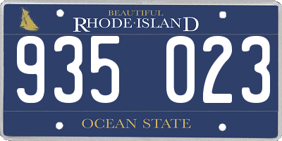 RI license plate 935023