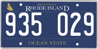 RI license plate 935029