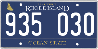 RI license plate 935030