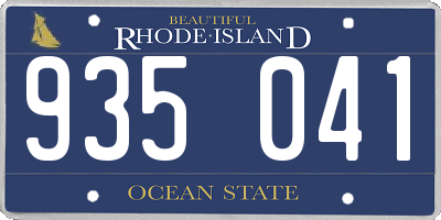 RI license plate 935041