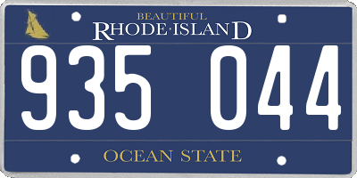 RI license plate 935044