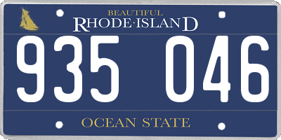 RI license plate 935046