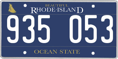 RI license plate 935053