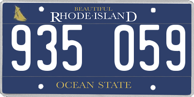 RI license plate 935059