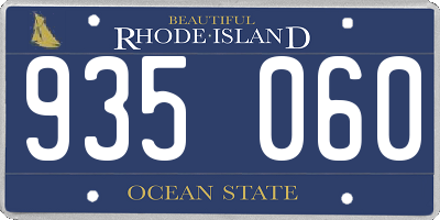 RI license plate 935060