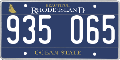 RI license plate 935065
