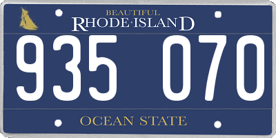 RI license plate 935070